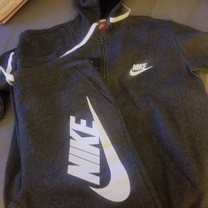 Dark gray sweat suit